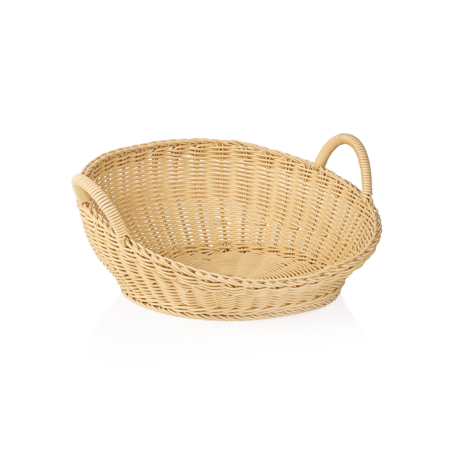 Brötchenschütte mit Griff Weaver Pro Systemkörbe, Ø 46 cm, Höhe 18,5/7,5 cm, hellbeige, Polypropylen, BPA frei