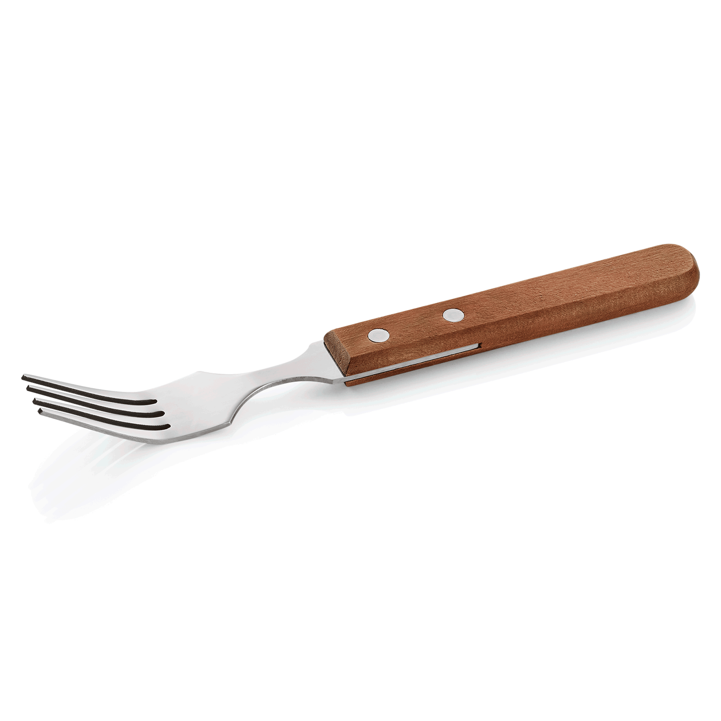 Steakgabel Set mit Kiefernholzgriff, 20 cm, Set á 12 Stück, Holz, Edelstahl 
