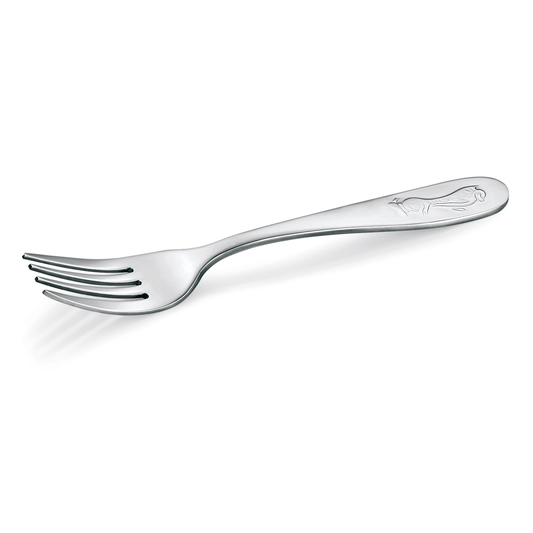 Kindergabel MARIE, 14,5 cm, Motiv: Pinguin, Set á 12 Stück, Chromnickelstahl 18/10 