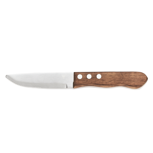 Steakmesser Set mit Pakkaholzgriff, 25 cm, Set á 6 Stück, Holz, Chromstahl 13/0 