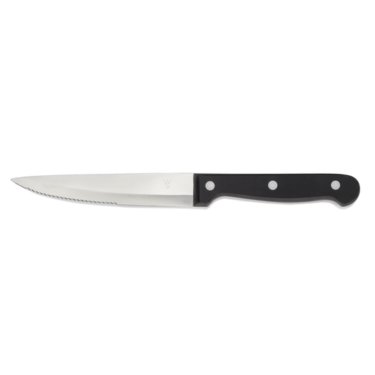 Steakmesser Set mit POM Kunststoffgriff, 25 cm, Set á 6 Stück, Polyoxymethylen, Chromstahl 13/0 