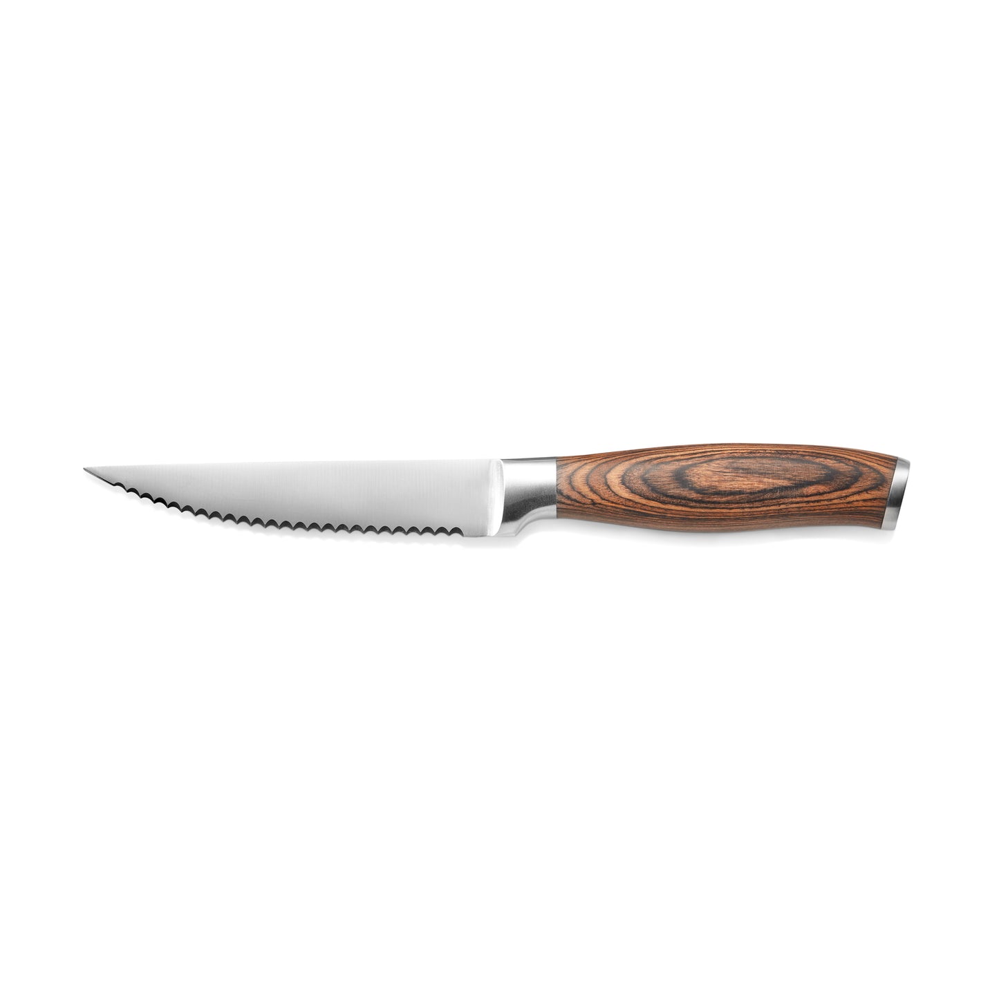 Steakmesser Set mit Pakkaholzgriff, 23 cm, Set á 6 Stück, Holz, Chromstahl 13/0 