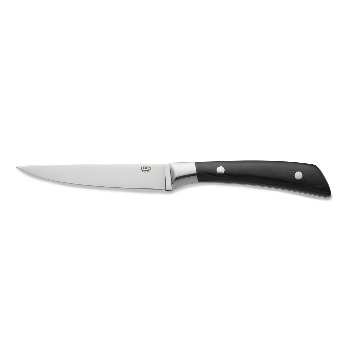 Steakmesser Set CARLOS mit schwarzem Pakkaholzgriff, 24 cm, Set á 6 Stück, Klingenstahl 420, Holz 