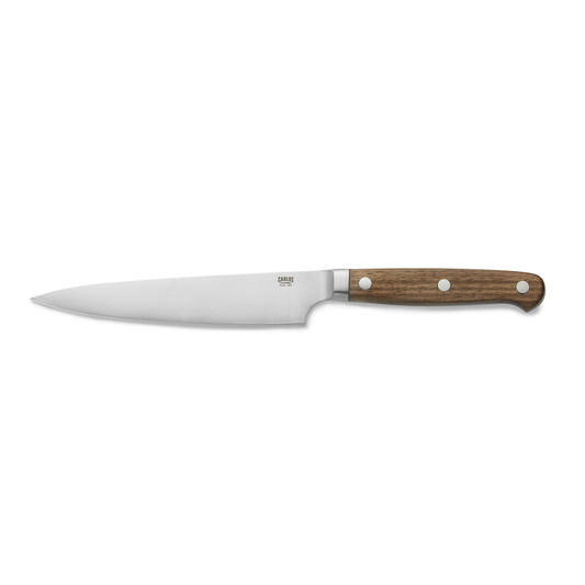Steakmesser Set CARLOS mit Wallnussholzgriff, 24 cm, Set á 6 Stück, Klingenstahl 420, Holz 