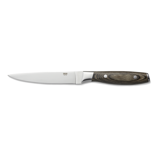 Steakmesser Set CARLOS mit braunem Pakkaholzgriff, 25 cm, Set á 6 Stück, Klingenstahl 420, Holz 