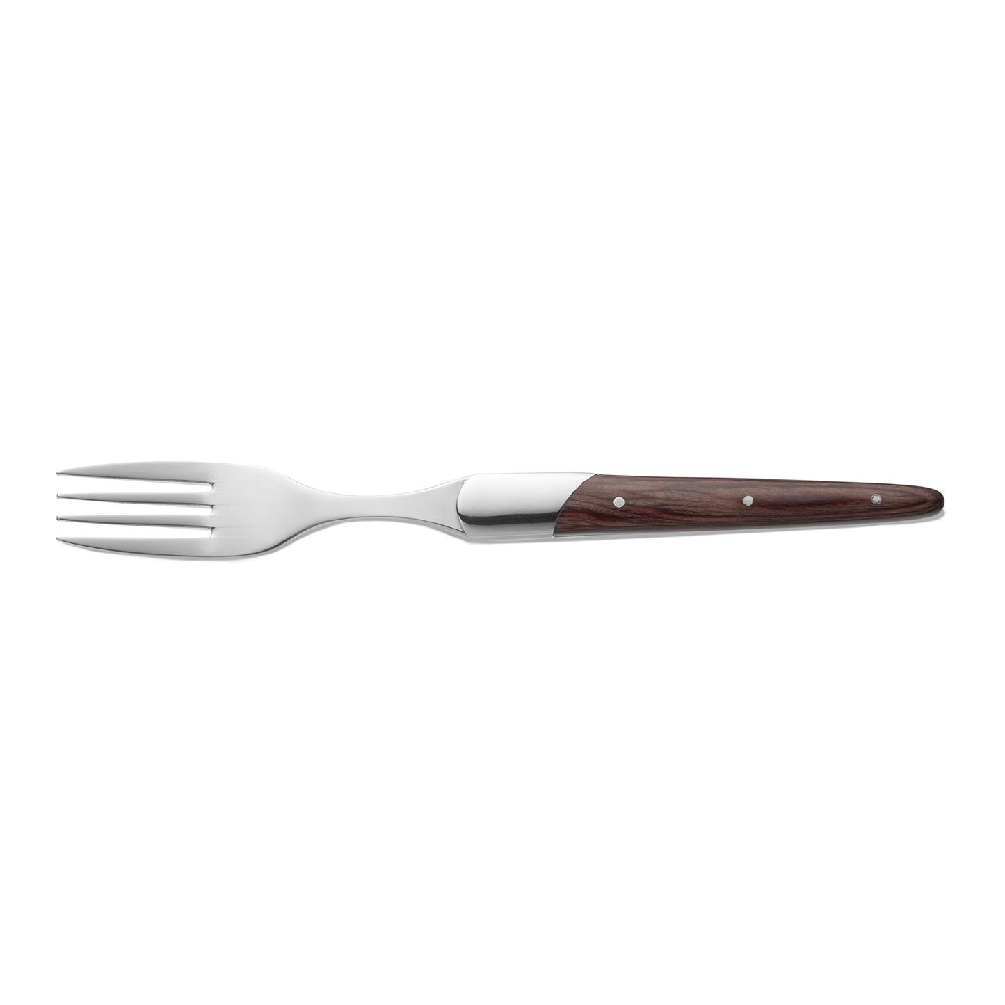 Steakgabel Set CARLOS mit rotem Pakkaholzgriff, 22,5 cm, Set á 6 Stück, Klingenstahl 420, Holz 