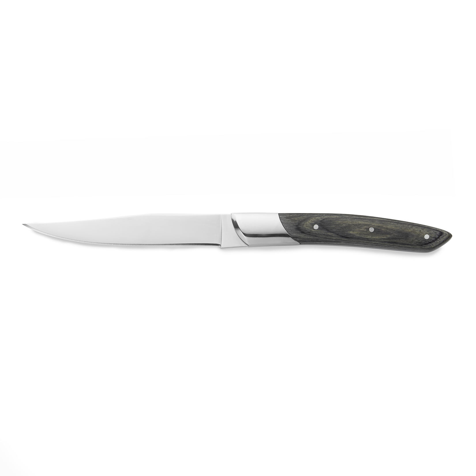 Steakmesser Set CARLOS mit grauem Pakkaholzgriff, 24 cm, Set á 6 Stück, Klingenstahl 420, Holz 