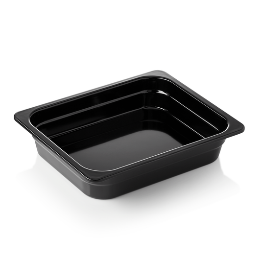 GN Behälter 1/2 GN 65 Black, 065 mm, schwarz, Melamin 