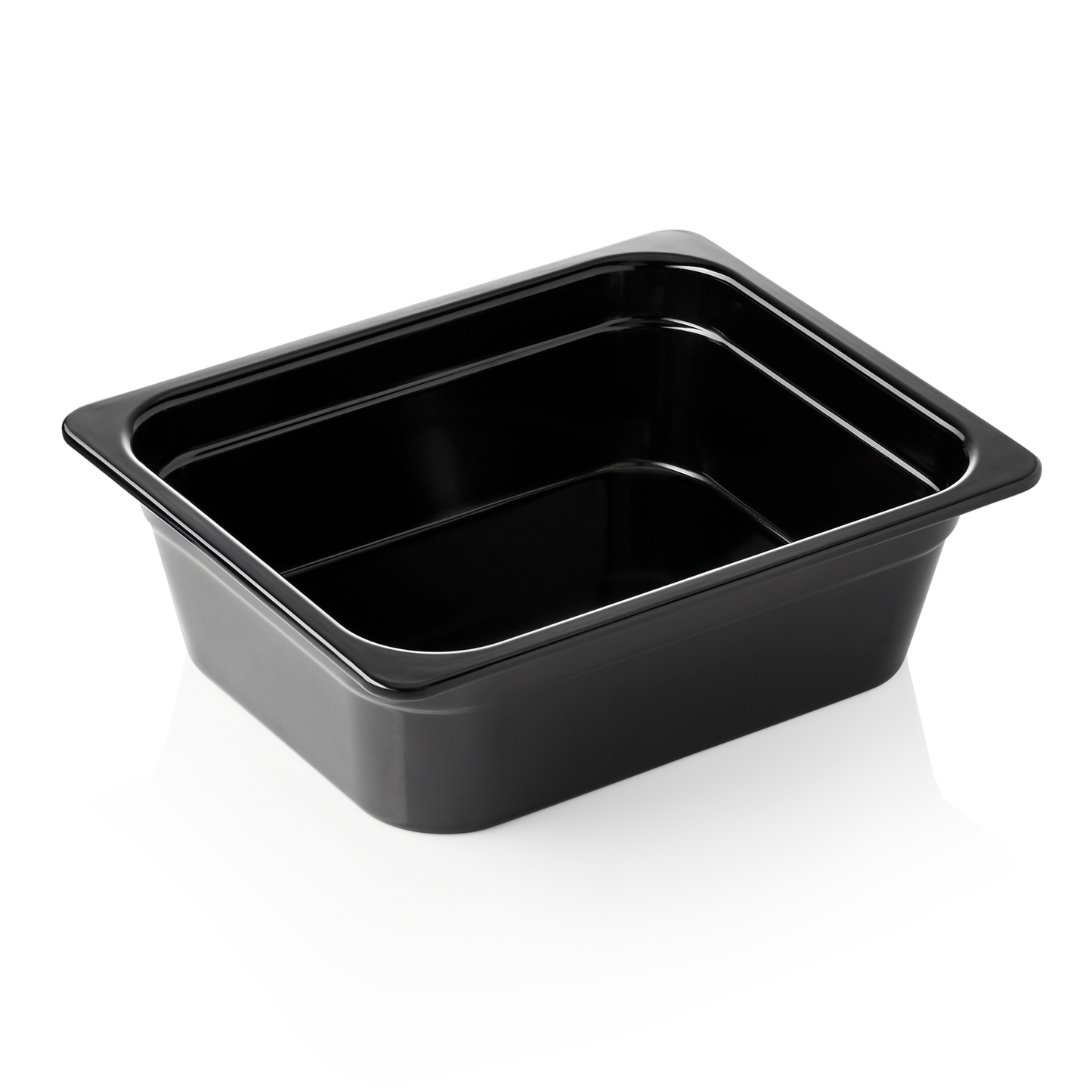 GN Behälter 1/2 GN 65 Black, 100 mm, schwarz, Melamin 