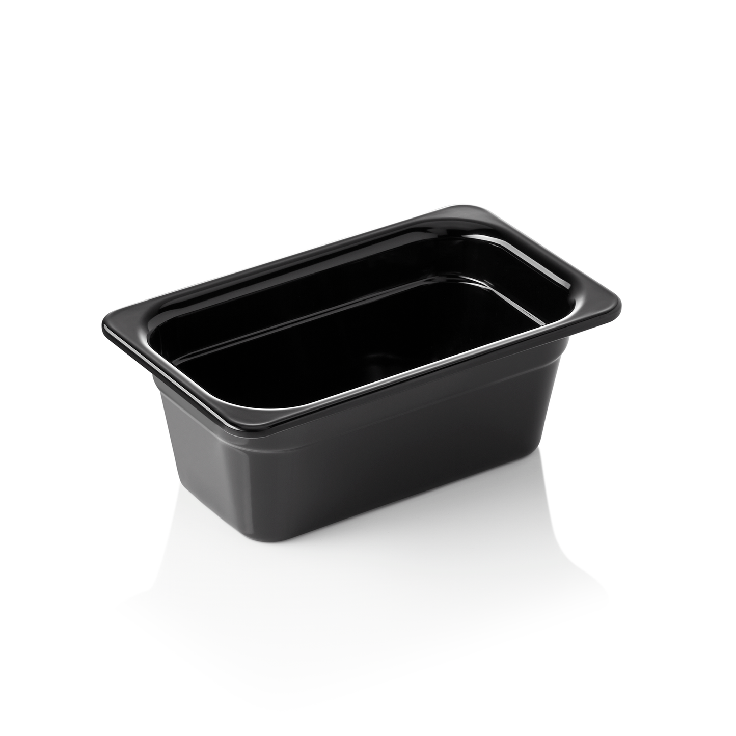 GN Behälter 1/4 GN 65 Black, 100 mm, schwarz, Melamin 