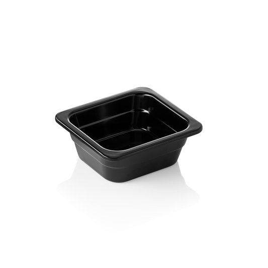 GN Behälter 1/6 GN 65 Black, 065 mm, schwarz, Melamin 
