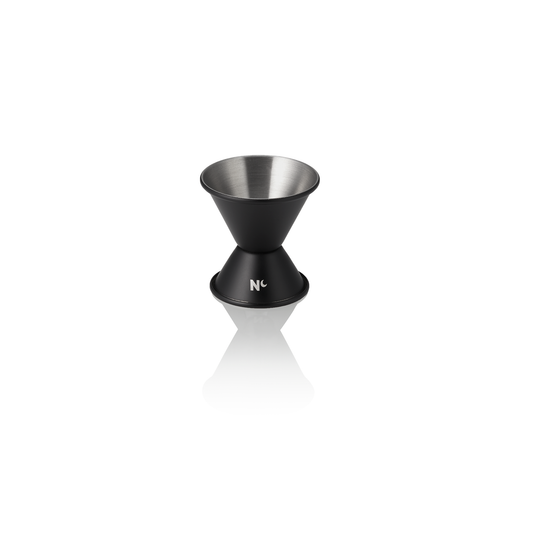 Jigger Nocturn, 2/4 cl, Ø 4,5 cm, Höhe 6 cm, schwarz matt, Chromnickelstahl 18/10 