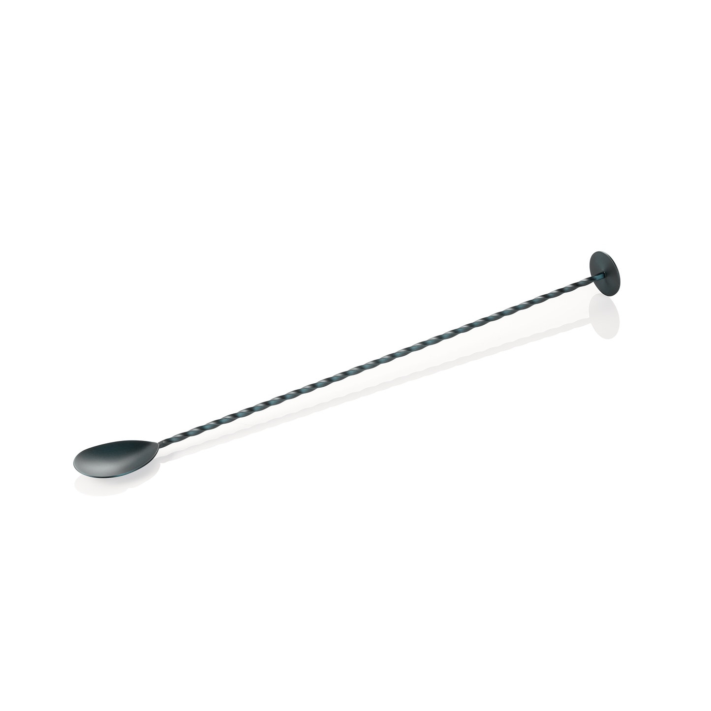 Barlöffel Twisted Nocturn, mit Stößelende, 33,5 cm, blau matt - HLC, Chromnickelstahl 18/10 