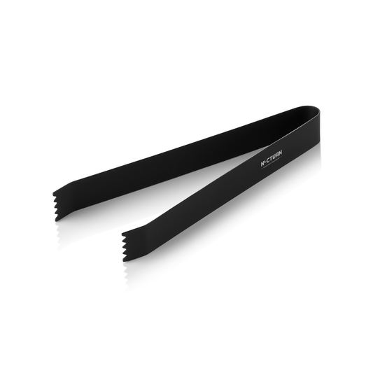 Eiszange Nocturn, 18 cm, schwarz matt, Chromnickelstahl 18/10 