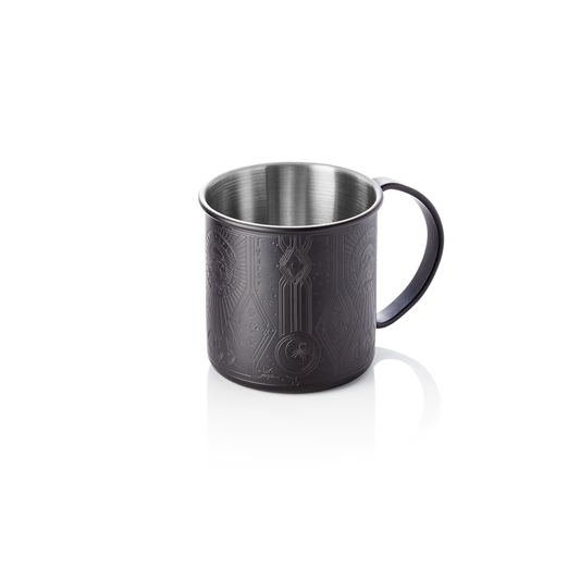 Moscow Mule Tattoo Nocturn, 0,45 ltr., Ø 9 cm, Höhe 9 cm, schwarz matt, Chromnickelstahl 18/10 