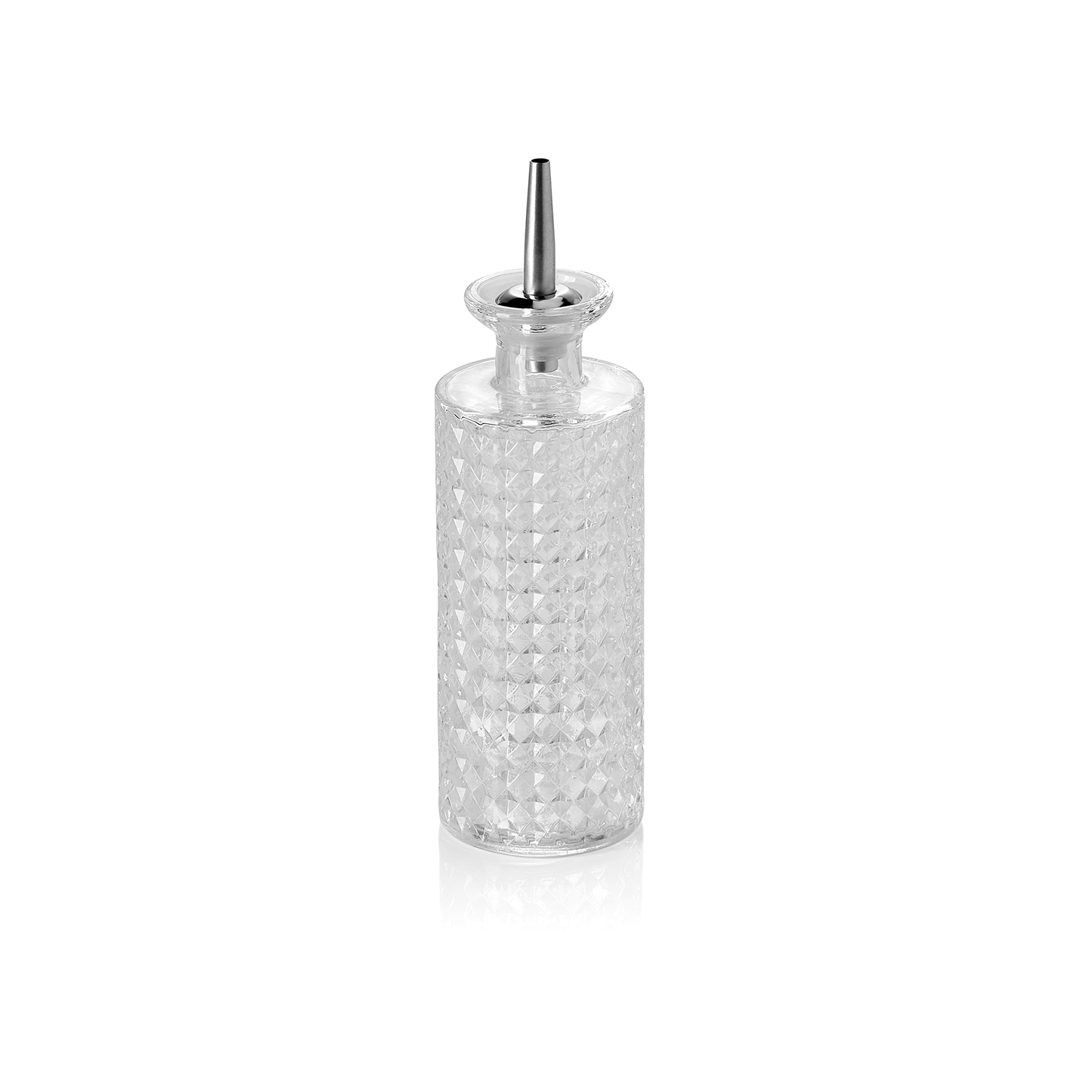 Bitterflasche Nocturn, 0,3 ltr., Ø 6,5 cm, Höhe 17 cm, Glas, Edelstahl 