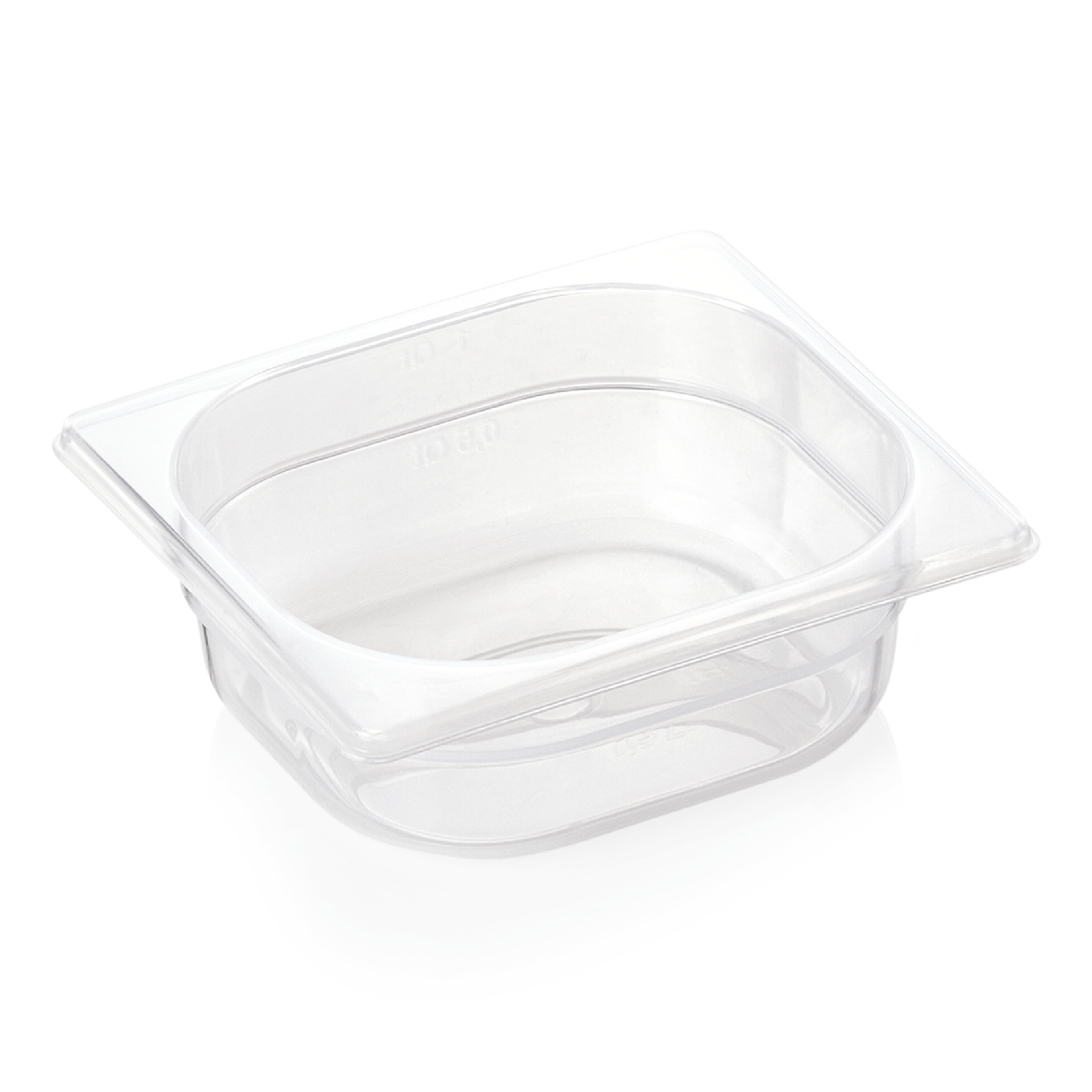 GN Behälter 1/6 GN 84, 65 mm, mit Skalierung, Polypropylene 