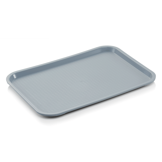 Fast Food Tablett, 45,5 x 35,5 x 2 cm, lichtgrau, Polypropylen 
