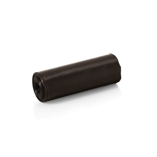 Müllbeutel, 70 x 75 cm, 65 ltr., 35 my, schwarz, Rolle á 25 Stück, LDPE 