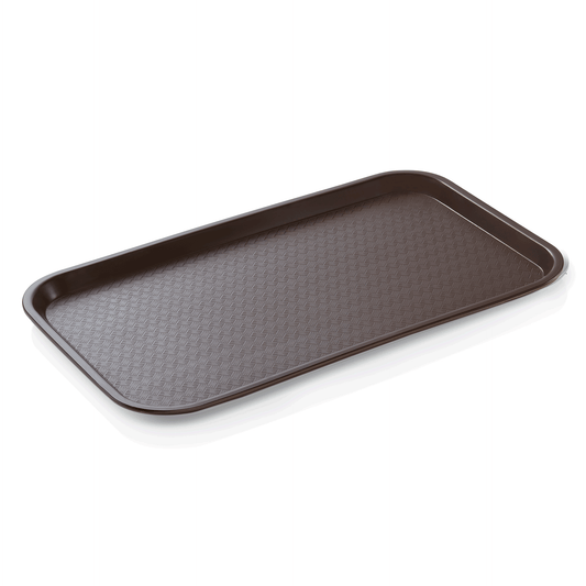 Fast Food Tablett GN 1/1, 53 x 32,5 x 2 cm, braun, Polypropylen 