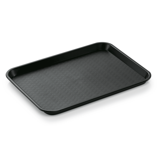 Fast Food Tablett GN 1/2, 32,5 x 26,5 x 2 cm, schwarz, Polypropylen 