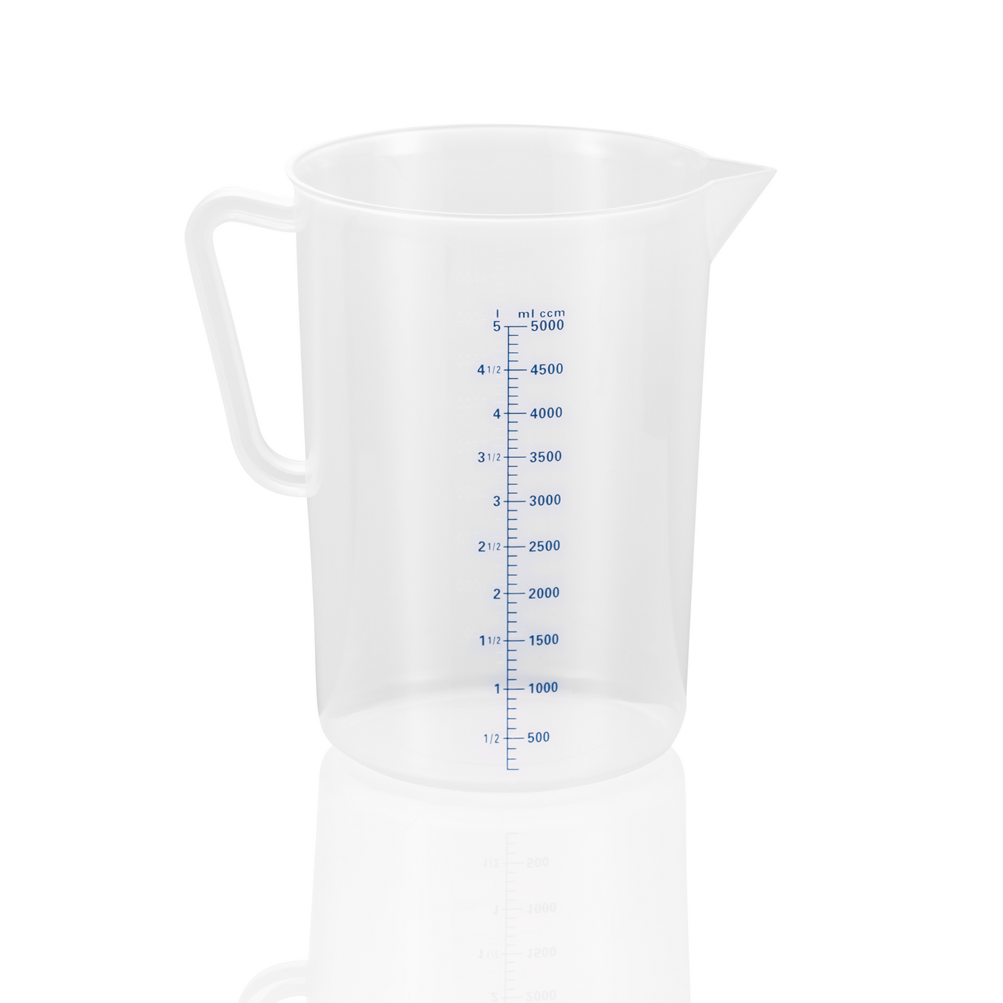 Messbecher, Ø 19,6 cm, 5 ltr., mit 100 ml Skalierung, Polypropylen 