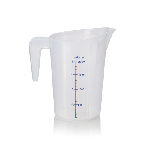 Messbecher, Ø 16 cm, 2 ltr., mit 100 ml Skalierung, Polypropylen 