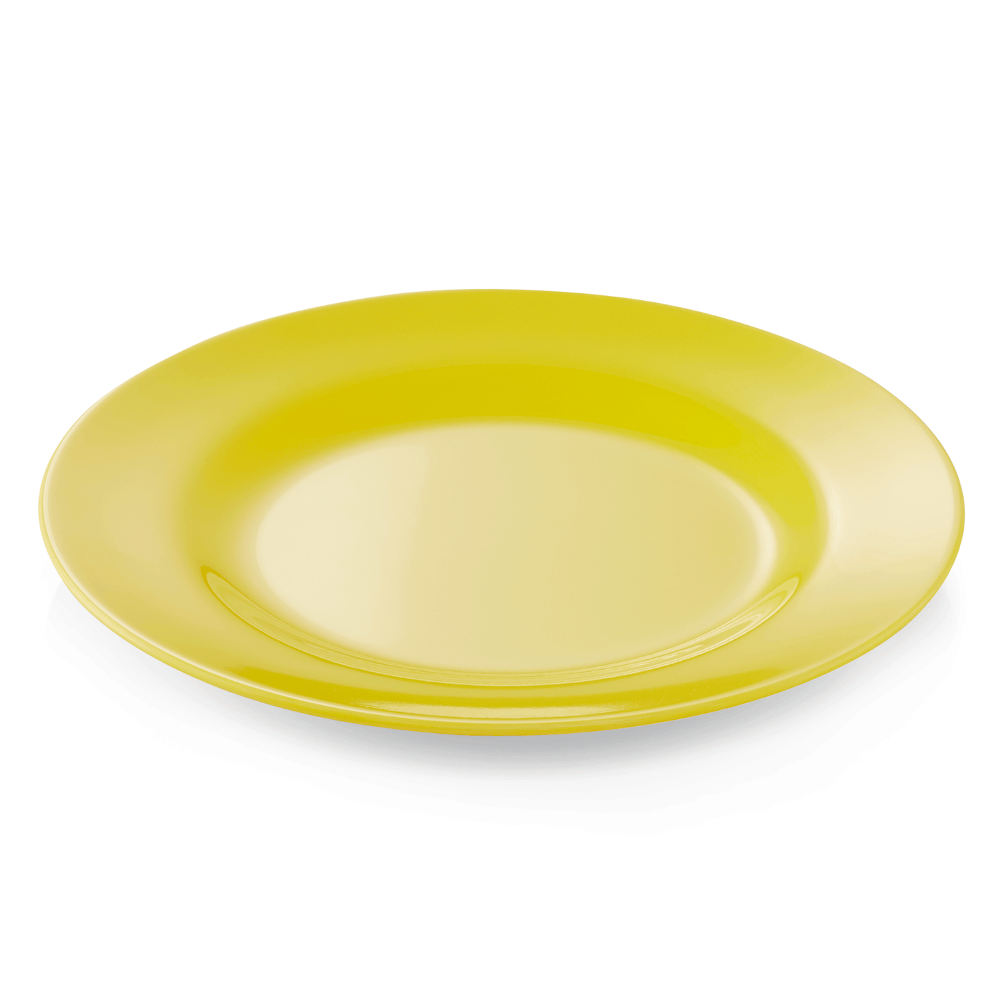 Teller Set, flach, Ø 20 cm, gelb, Set á 12 Stück, Melamin  