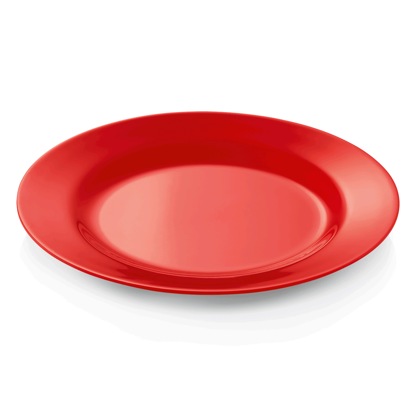 Teller Set, flach, Ø 23 cm, rot, Set á 12 Stück, Melamin  