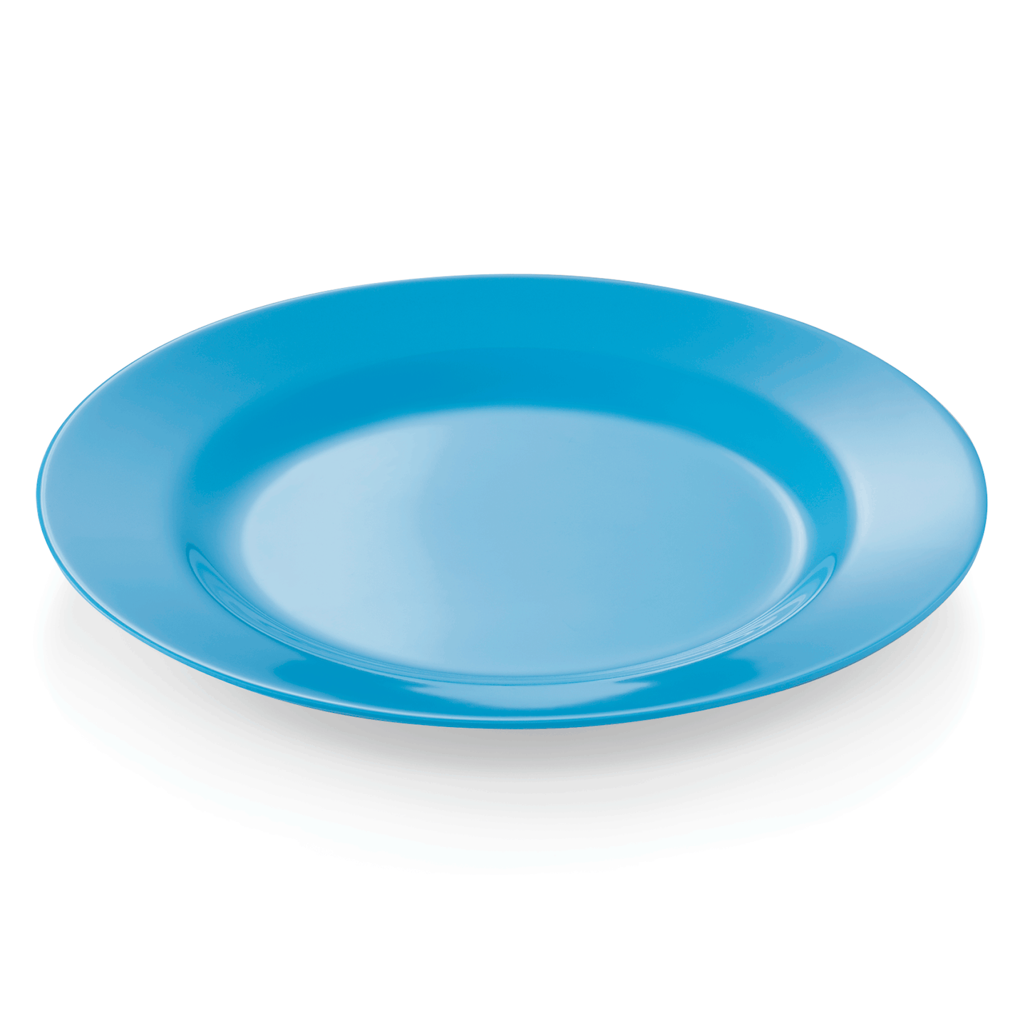 Teller, flach, Ø 23 cm, blau, Set á 12 Stück, Melamin  