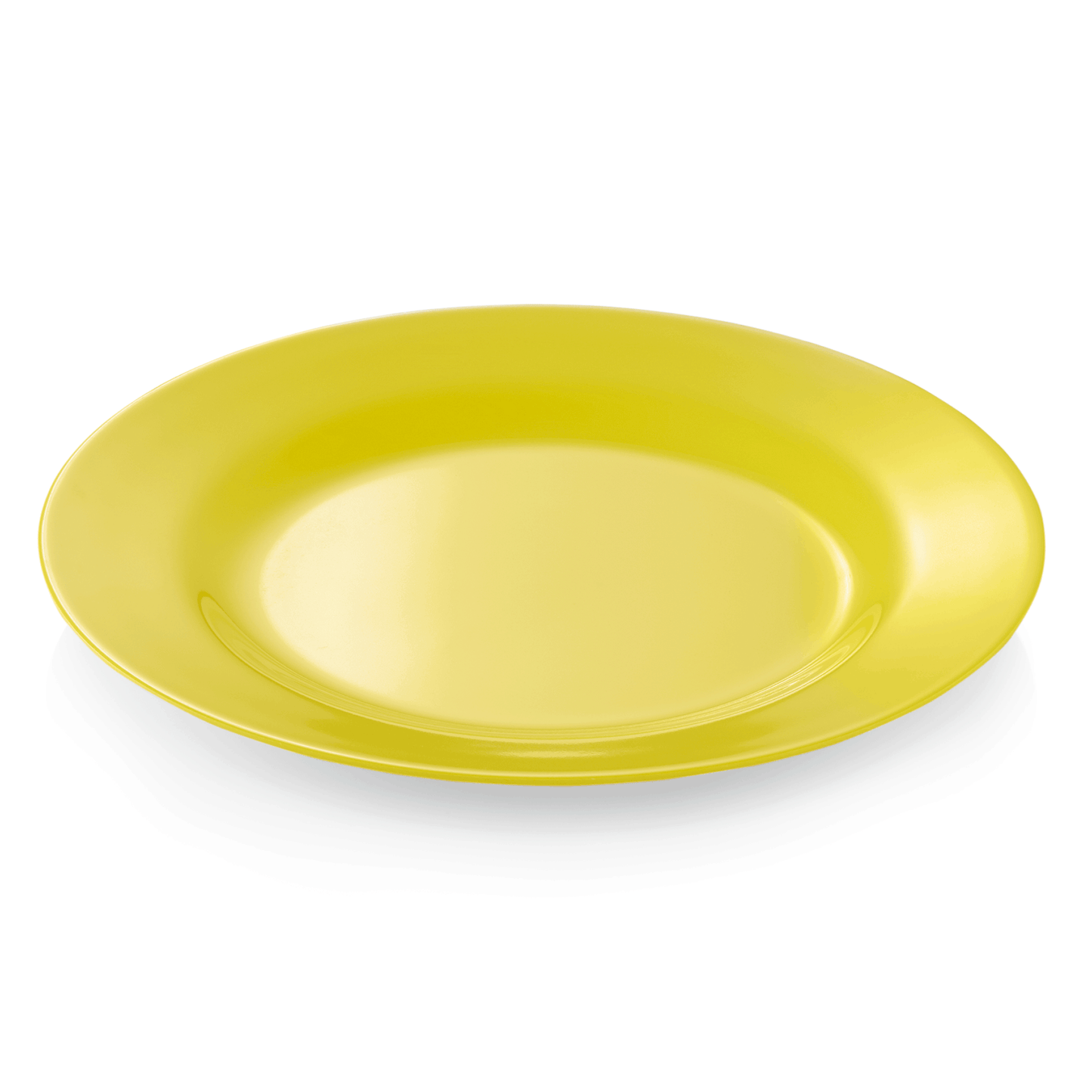 Teller, flach, Ø 23 cm, gelb, Set á 12 Stück, Melamin  