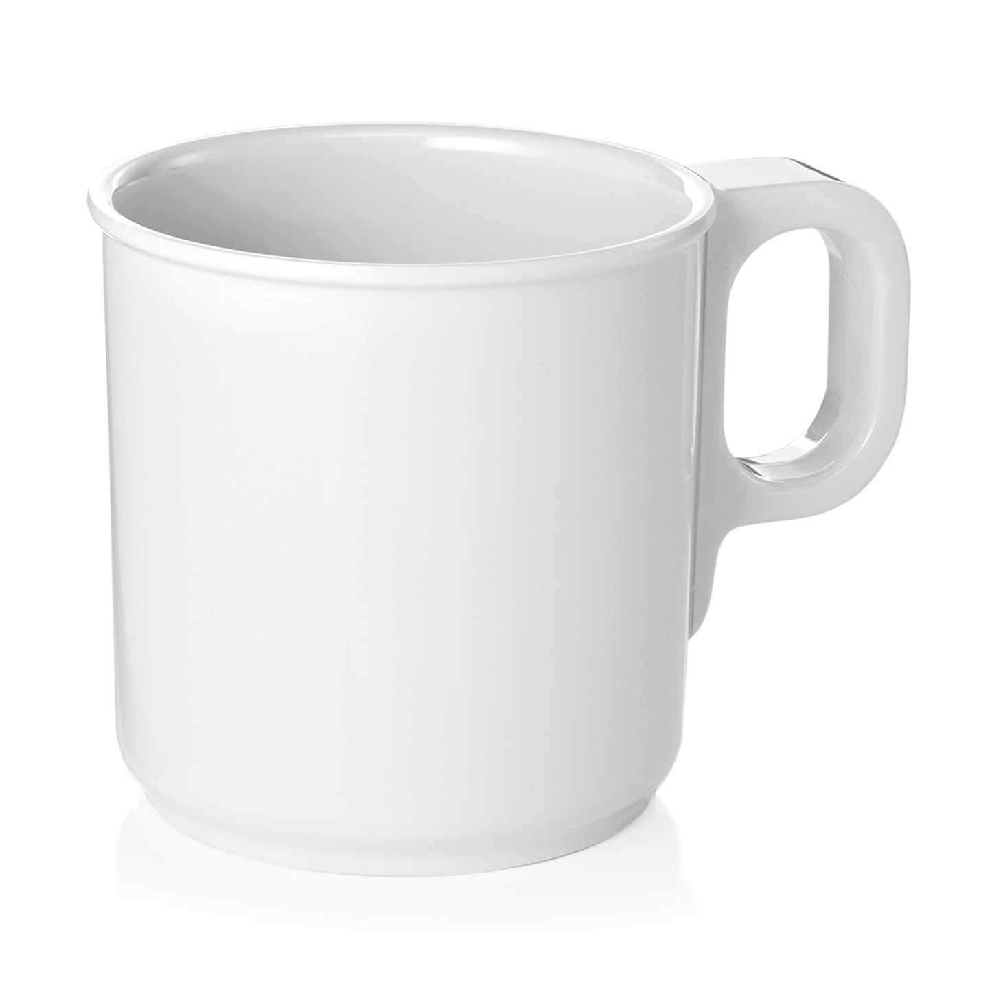 Becher Set, 250 ml, weiß, Set á 12 Stück, Melamin  