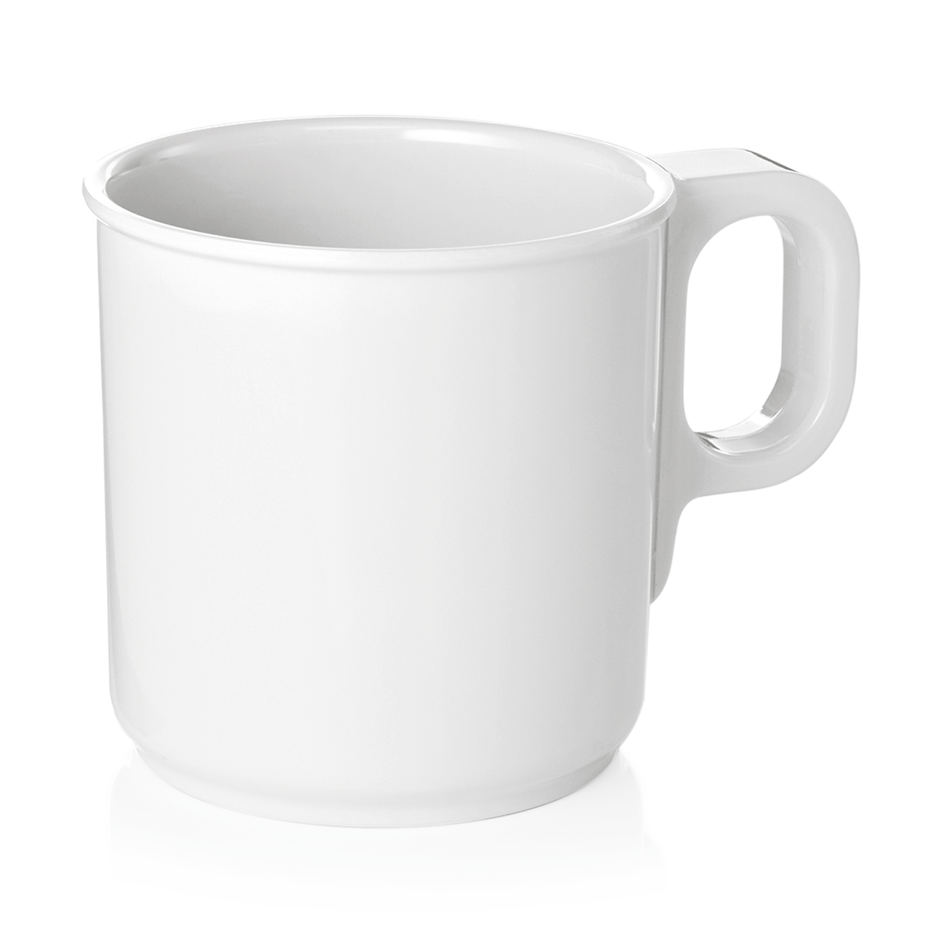 Becher Set, 250 ml, weiß, Set á 12 Stück, Melamin  