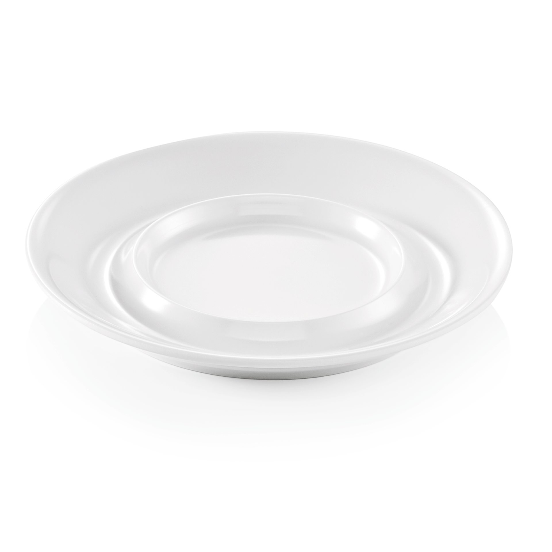 Untertasse Set für 9366 und 9367, Ø 14 cm, weiß, Set á 12 Stück, Melamin 