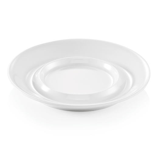 Untertasse Set für 9366 und 9367, Ø 14 cm, weiß, Set á 12 Stück, Melamin 