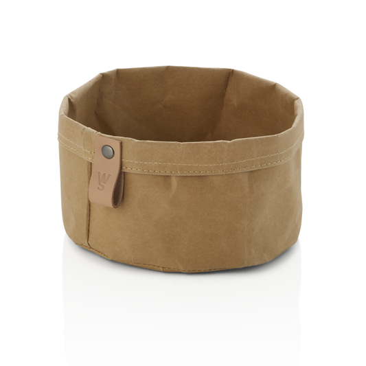 Brottasche Craft & Crumble, Ø 17 cm, Höhe 11 cm, khaki, Kraft Paper 
