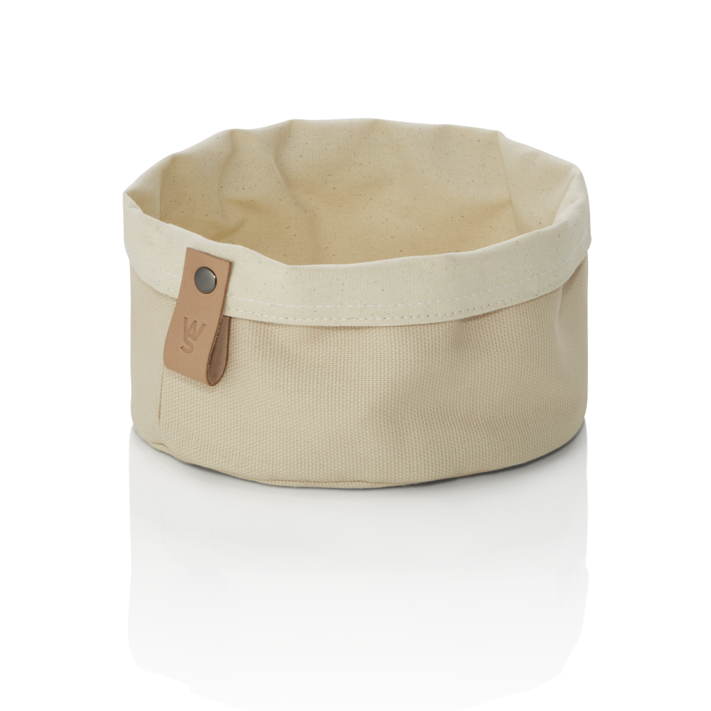 Brottasche Flip Cotton, Ø 17 cm, Höhe 10 cm, cream, Canvas 