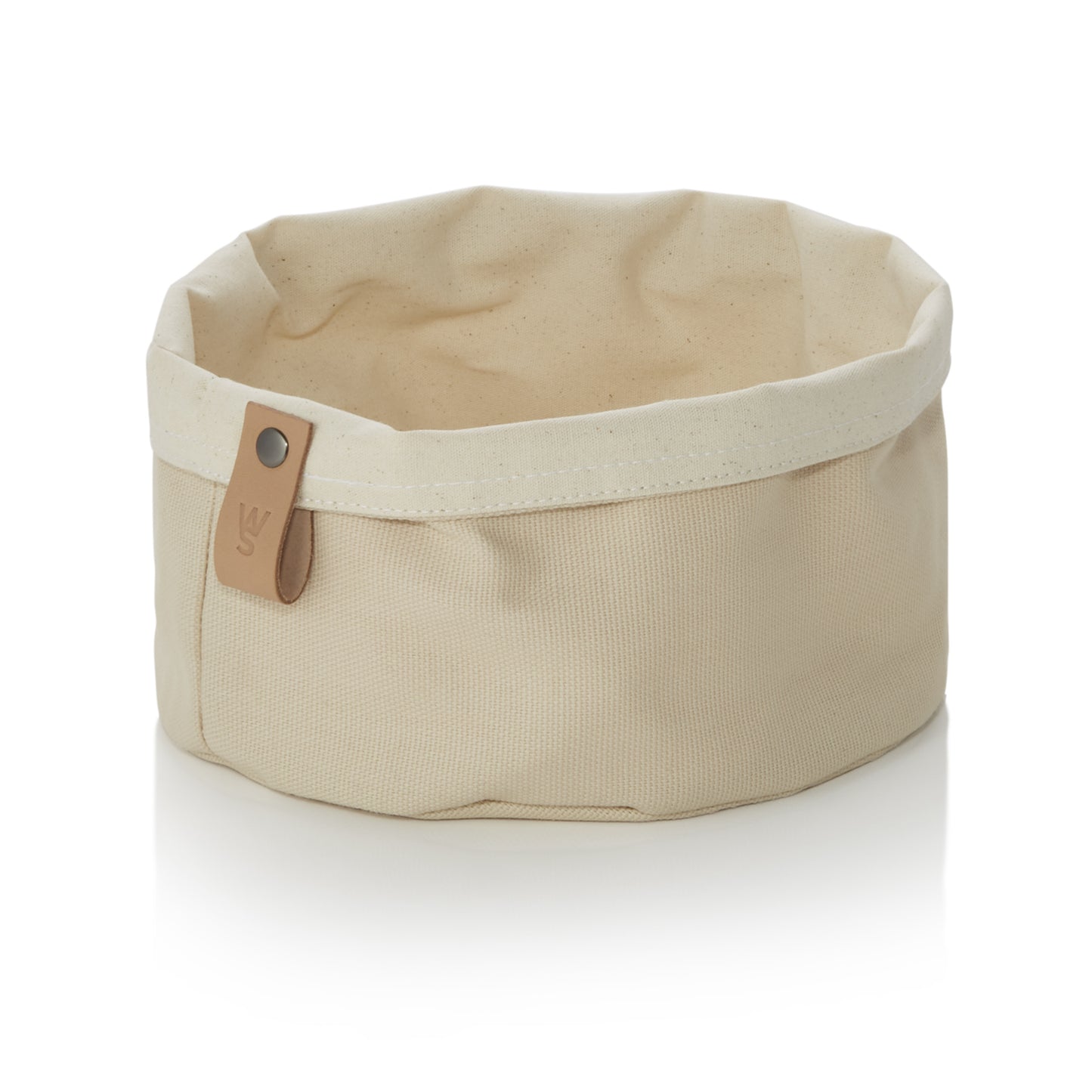 Brottasche Flip Cotton, Ø 20 cm, Höhe 12 cm, cream, Canvas 