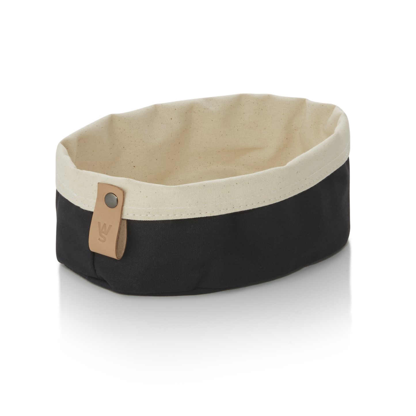 Brottasche Flip Cotton, 19 x 15 x 10 cm, schwarz/cream, Canvas 