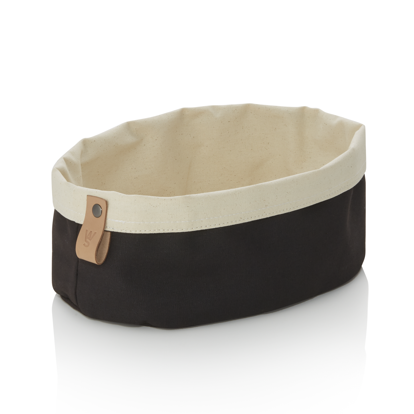 Brottasche Flip Cotton, 25 x 18 x 12 cm, schwarz/cream, Canvas 