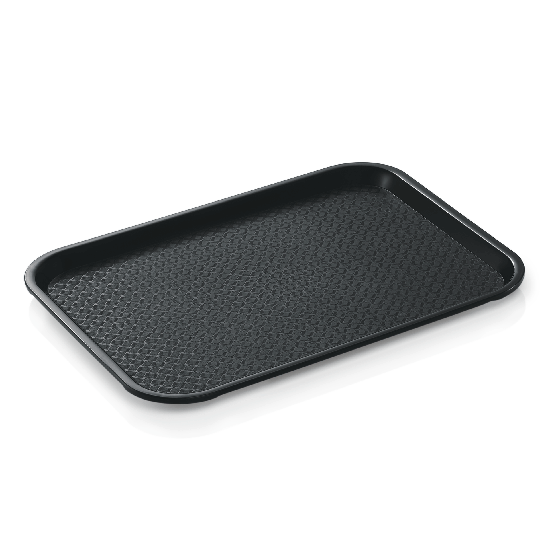 Fast Food Tablett Set, 35 x 27 x 1,5 cm, schwarz, Polypropylen 