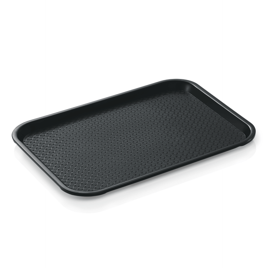 Fast Food Tablett Set, 35 x 27 x 1,5 cm, schwarz, Polypropylen 