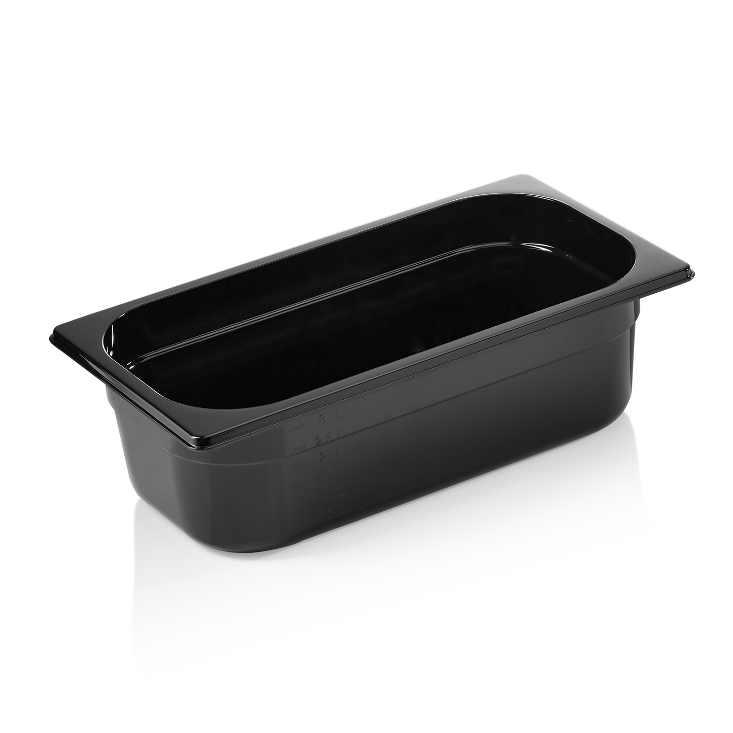 GN Behälter 1/3 GN 96 Black, 100 mm, schwarz, Polycarbonat 
