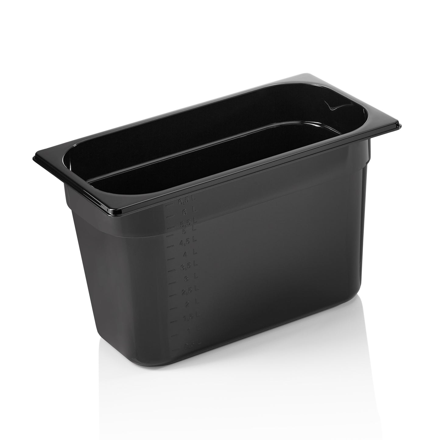 GN Behälter 1/3 GN 96 Black, 200 mm, schwarz, Polycarbonat 