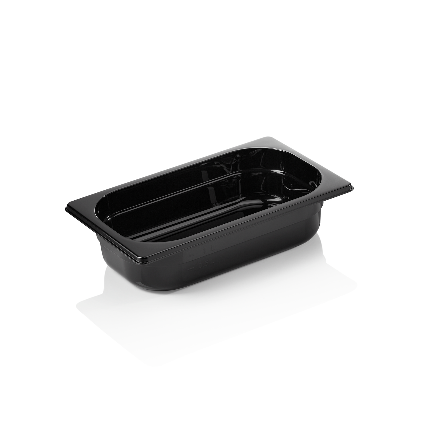 GN Behälter 1/4 GN 96 Black, 65 mm, schwarz, Polycarbonat 