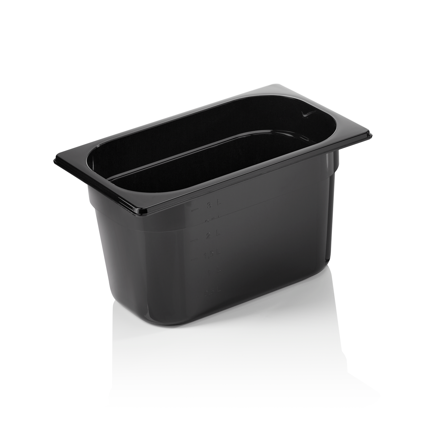 GN Behälter 1/4 GN 96 Black, 150 mm, schwarz, Polycarbonat 