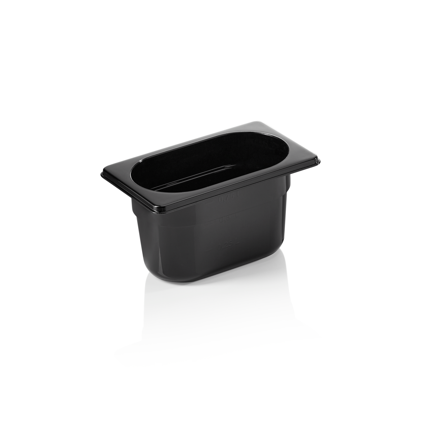 GN Behälter 1/9 GN 96 Black, 100 mm, schwarz, Polycarbonat 