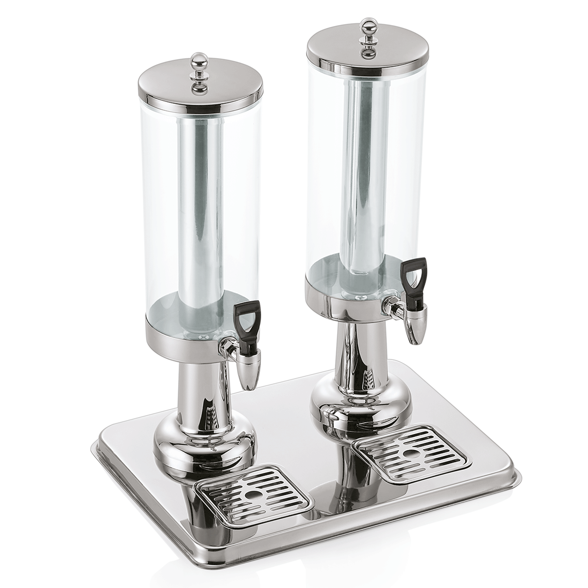 Getränkedispenser, 2+3 ltr., 41,5 x 31,5 x 50 cm, Chromnickelstahl, Polycarbonat 