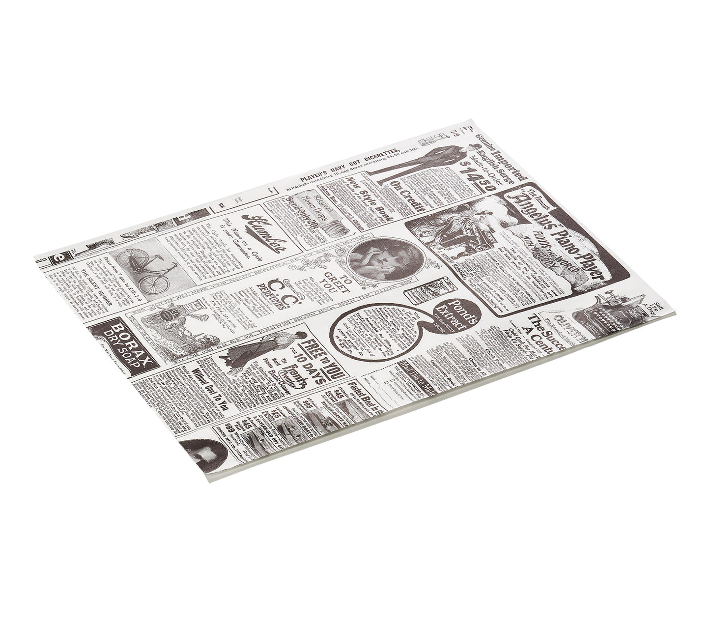 Burgerpapier Times White Set WRAP & GO, 25 x 20 cm, Set á 1000 Stück, Fettpapier 