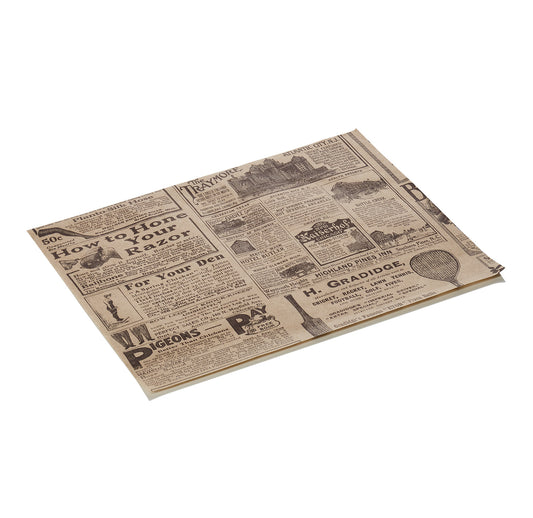Burgerpapier Times Brown Set WRAP & GO, 25 x 20 cm, Set á 1000 Stück, Fettpapier 